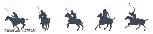 Engaging polo match vector illustration