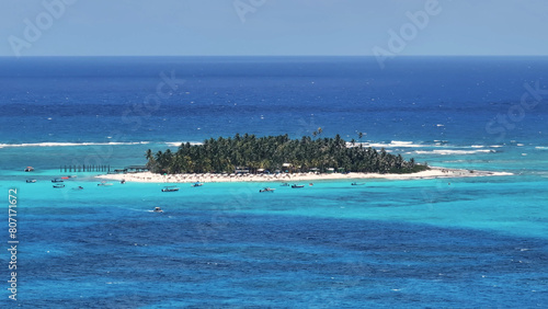 Jonhny Cay At San Andres In Caribbean Island Colombia. Beach Landscape. Caribbean Paradise. San Andres At Caribbean Island Colombia. Seascape Outdoor. Nature Tourism.