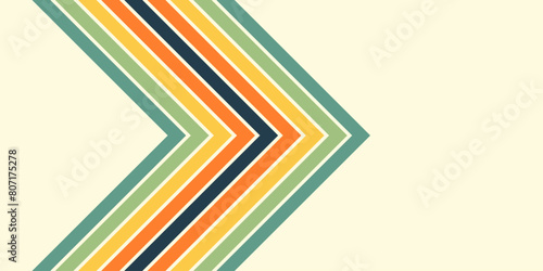 retro vintage 70s style stripes background poster lines. shapes vector design graphics retro background 1970s. Abstract stylish 70s era line frame illustration