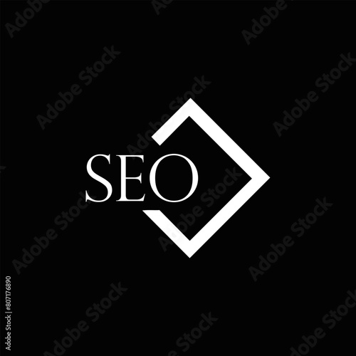 SEO logo. S E O design. White SEO letter. SEO, S E O letter logo design. Initial letter SEO linked circle uppercase monogram logo. S E O letter logo vector design.