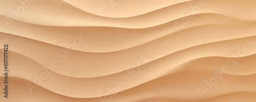 Tan panel wavy seamless texture paper texture background with design wave smooth light pattern on tan background softness soft tan shade with copy  © Lenhard