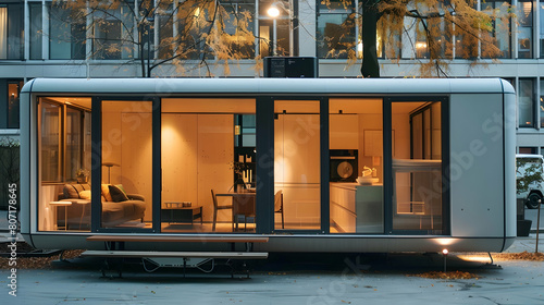 A modular portable house that can be expanded or contracted based on the owner's needs