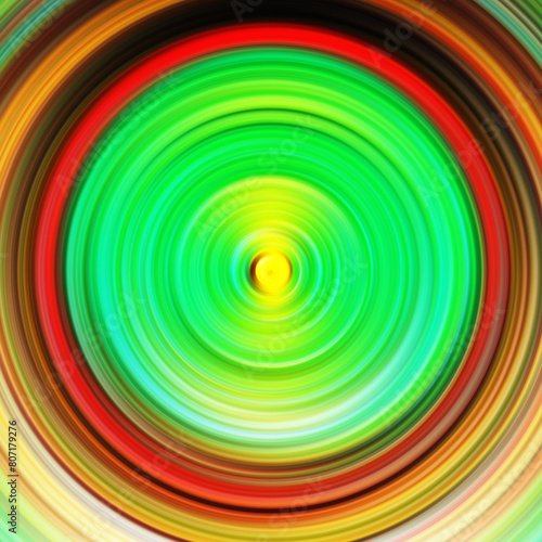 Colorful radial motion effect. Abstract rounded background. Color curves and sphere. Multi color gradient rings and circles wallpaper. Colored texture backdrop and banner.