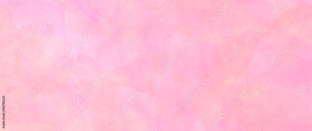 Fototapeta premium Pink watercolor vector texture background. Hand drawn pink abstract vector illustration for background. Backdrop for Valentine's Day.