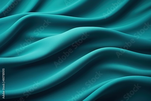 Teal abstract wavy pattern in teal color, monochrome background with copy space texture for display products blank copyspace for design text 