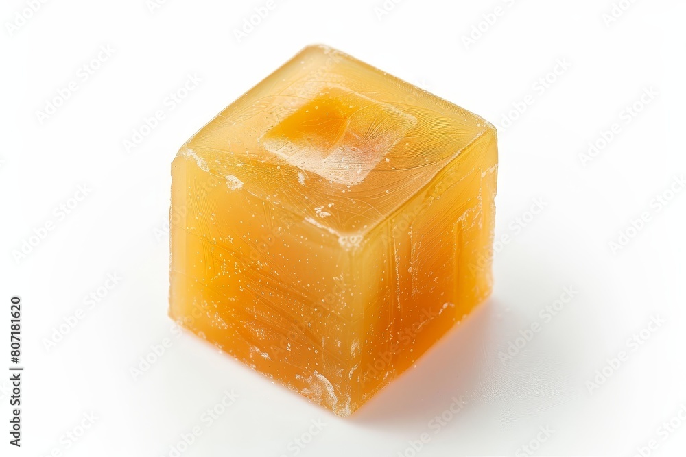 Top view of isolated chicken bouillon cube Top view of isolated chicken bouillon cube