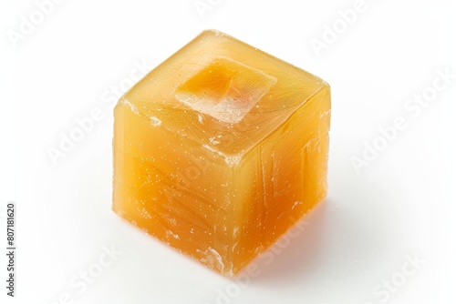 Top view of isolated chicken bouillon cube