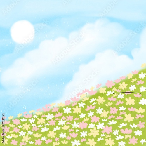 spring background with flowers