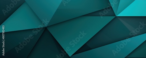 Teal minimalistic geometric abstract background diagonal triangle patterns vibrant header design poster design template web texture with copy space 