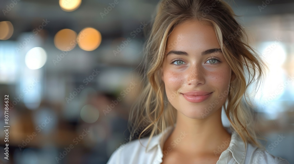 Obraz premium Portrait of millennial woman living life in the work place