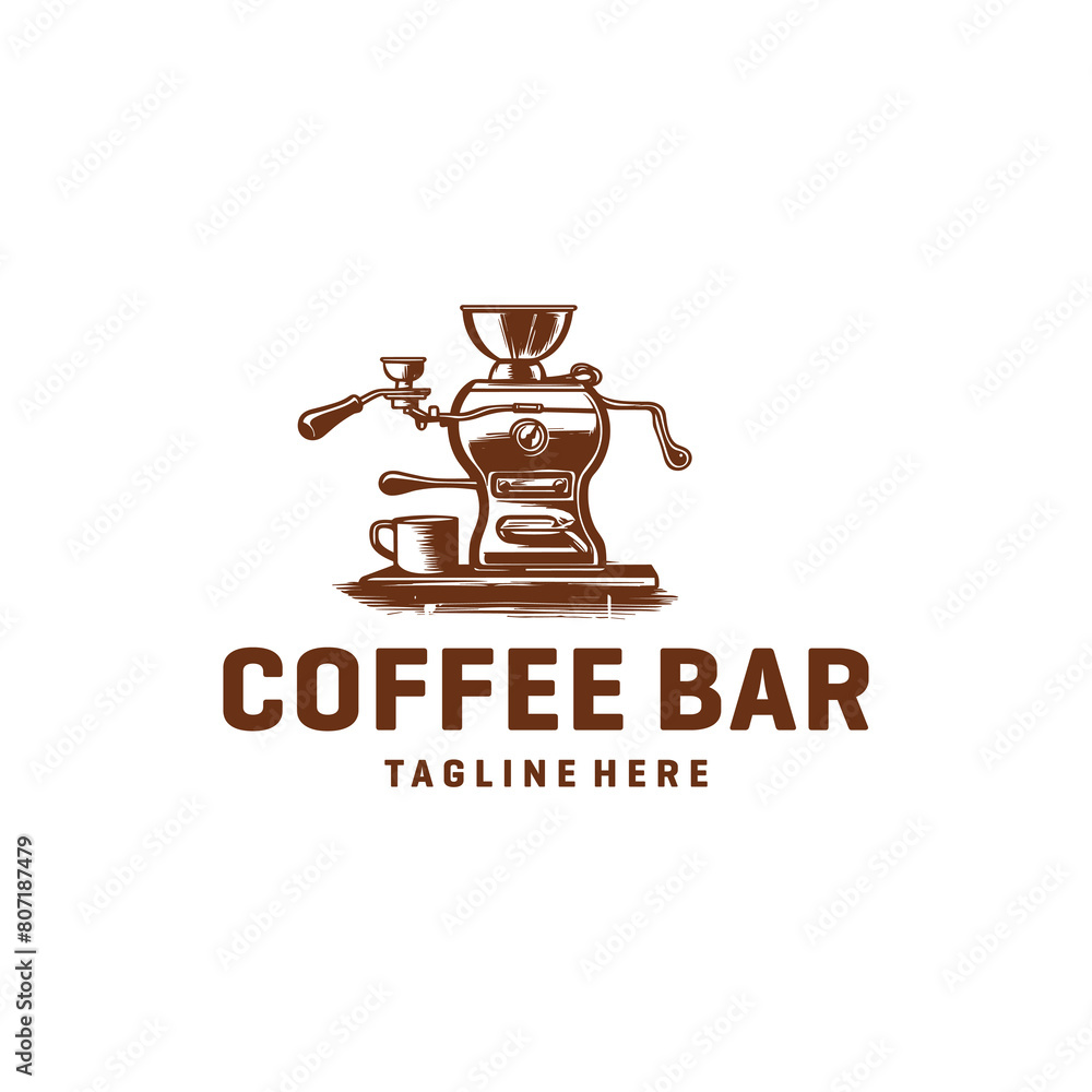 Coffee bar, cafe and restaurant logo vector illustration Coffee bar, cafe and restaurant logo vector illustration