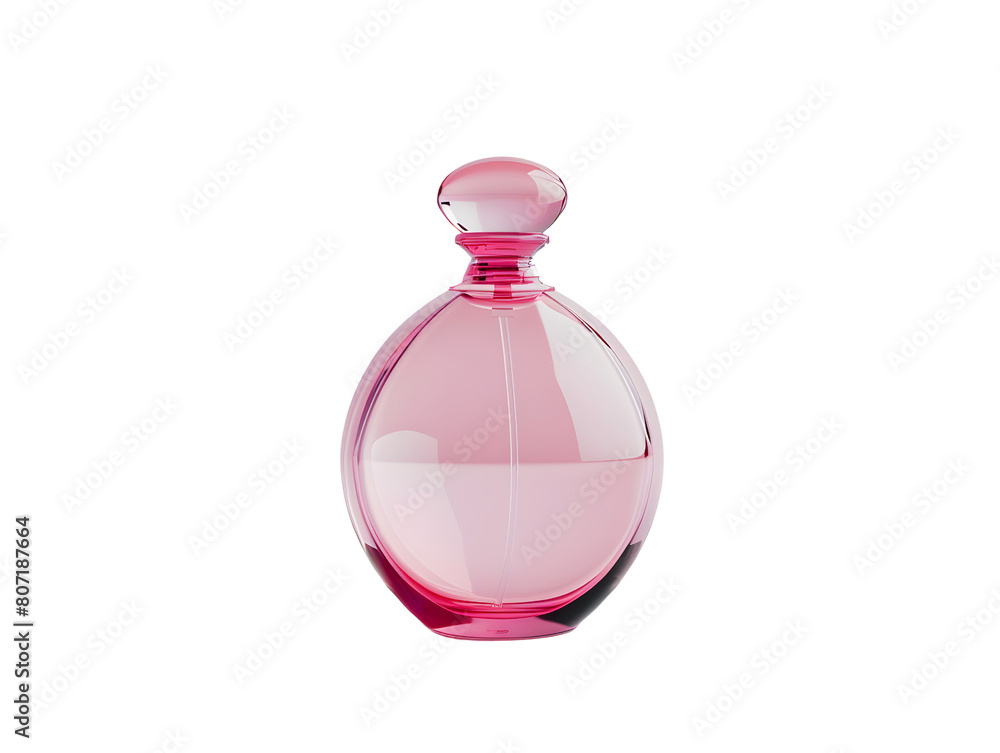 Pink Perfume Bottle with Crystal Stopper Pink Perfume Bottle with Crystal Stopper