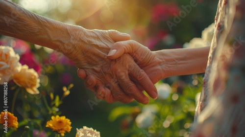 Two People Holding Hands Intensely