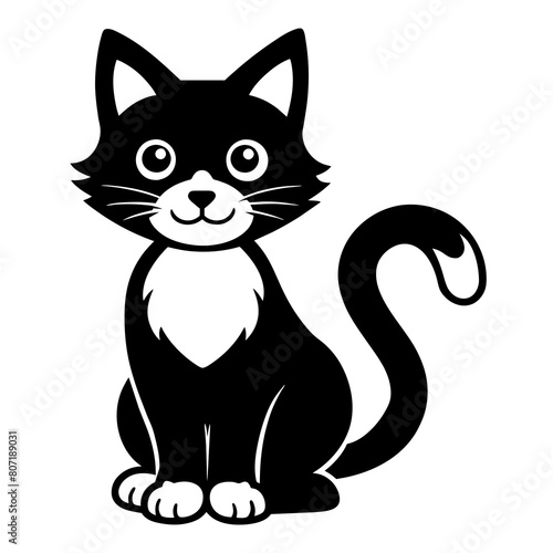 cartoon cat animal sticker           