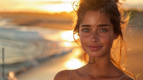 Close Up Portrait of Woman With Blue Eyes