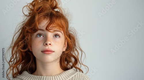 Woman With Red Hair Looking at Camera