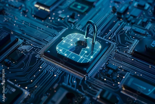 Wallpaper Mural Data center privacy and secure database management: System IT security with digital identity locks and secure services. Torontodigital.ca