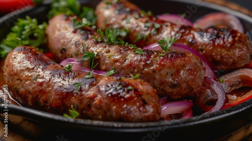The cuisine of Bosnia and Herzegovina. Sausages made of minced chevapchichi meat.