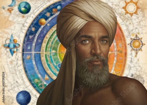 Al-Khwarizmi was a highly influential polymath from the Islamic Golden Age, renowned for his contributions to mathematics, astronomy, and geography photo