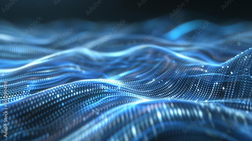 Sleek futuristic background with a closeup on flowing digital waves, embodying speed and connectivity, with pristine copy space Sleek futuristic background with a closeup on flowing digital waves, embodying speed and connectivity, with pristine copy space