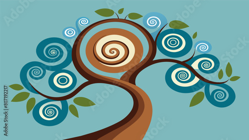 A tree with winding spiraling branches that represent the everevolving nature of my personal aspirations and how they adapt and change over time..