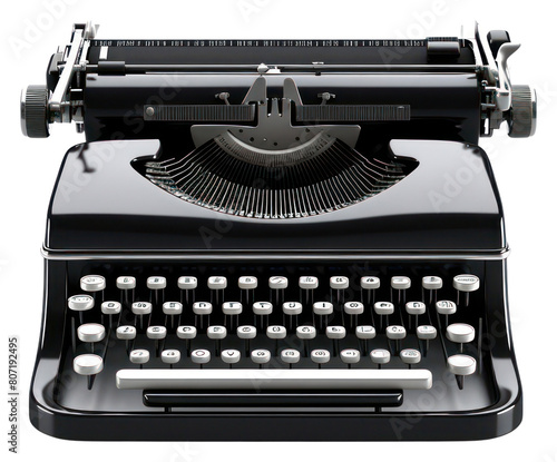 PNG Typewriter black correspondence transparent background