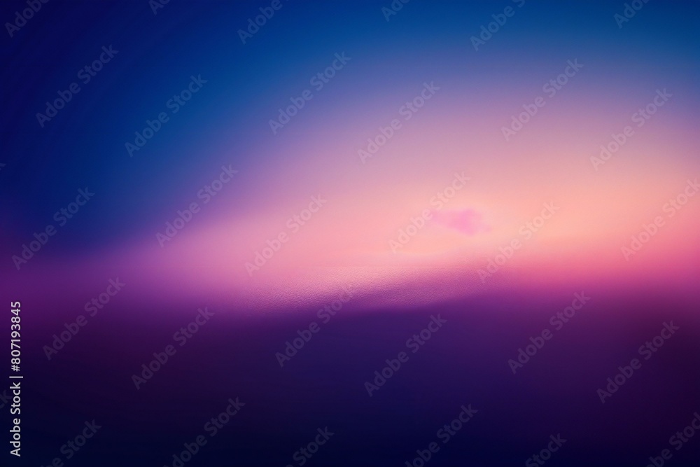 Sunset over the sea, blue and pink colors,  Abstract background