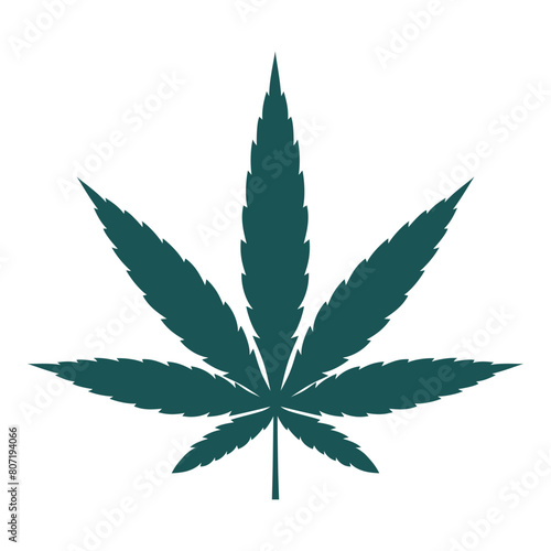 Cannabis hemp plant leaf icon