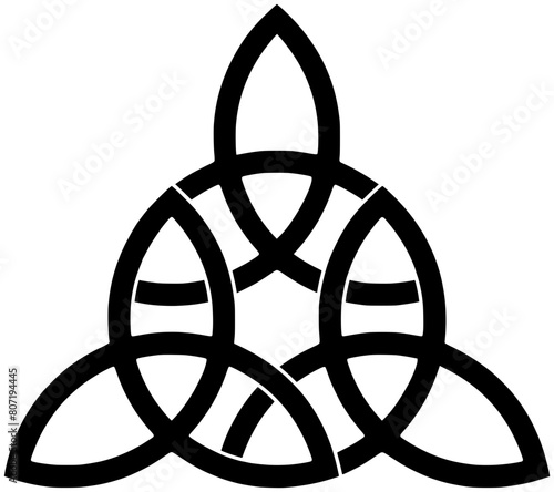 symbol illustration celtic silhouette trinity logo triangle icon sign outline irish knot ancient cross traditional christian circle spiritual triquetra shape culture endless tattoo for vector graphic