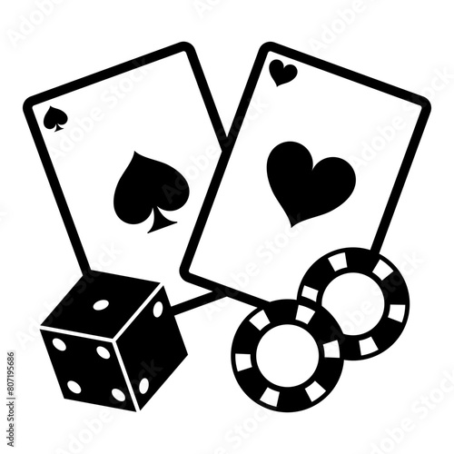 Games, casino and gambling icon