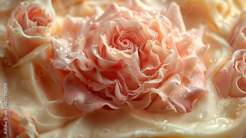 Flowers made of cream and butter