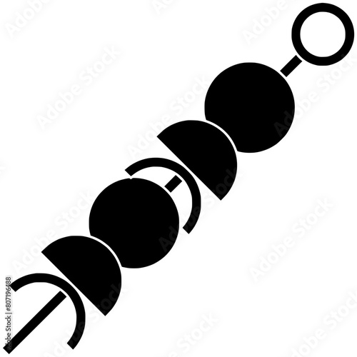 bbq illustration stick silhouette grill logo barbecue icon meat outline skewer meal food grilled cooking lunch beef shish shashlik shape picnic vegetable skewers for vector graphic background