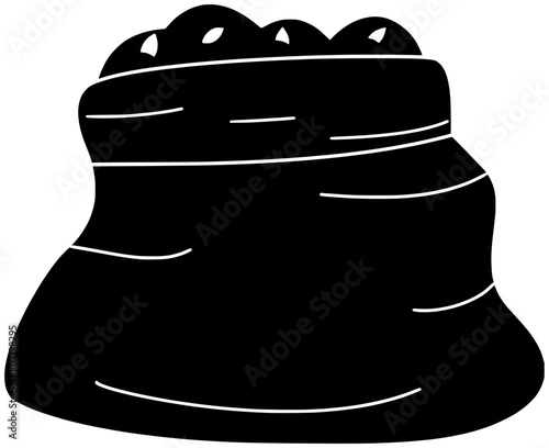 bag illustration agriculture silhouette garden logo worm icon compost outline organic earthworm soil humus farm environment plant farming ecology shape nature waste earth for vector graphic background