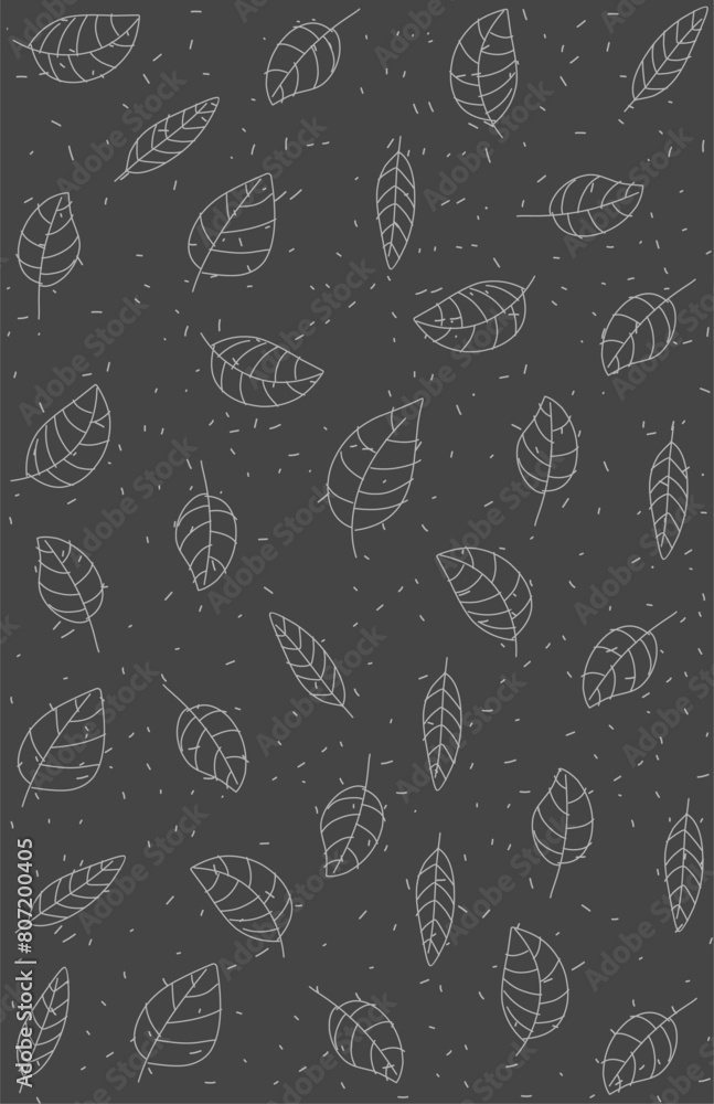 white leaf silhouette background on dark gray white leaf silhouette background on dark gray