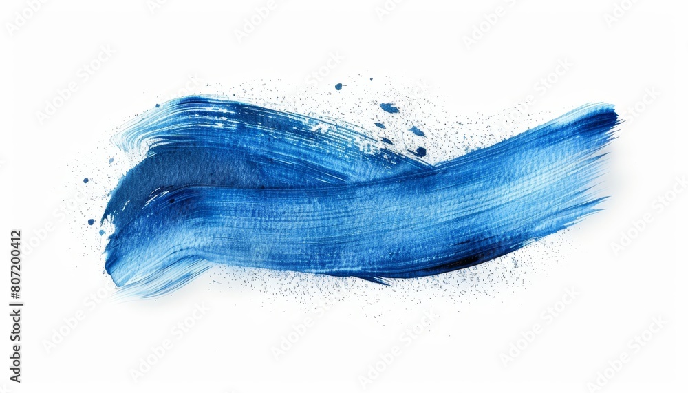 Blue watercolor brush stroke isolated on white Blue watercolor brush stroke isolated on white