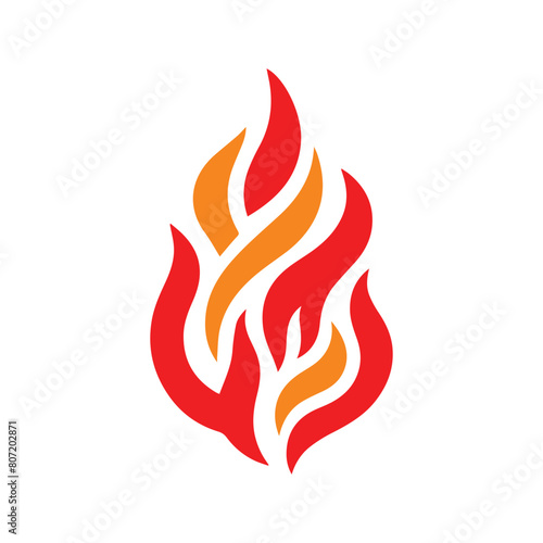 flame fire logo template, flame fire logo element, flame fire logo vector illustration