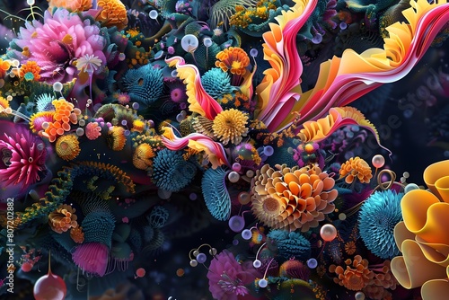 Vibrant 3D Floral Sculptures Bursting with Life and Natural Beauty