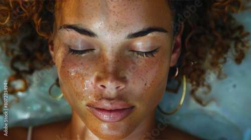 Close Up Portrait of Woman With Freckles