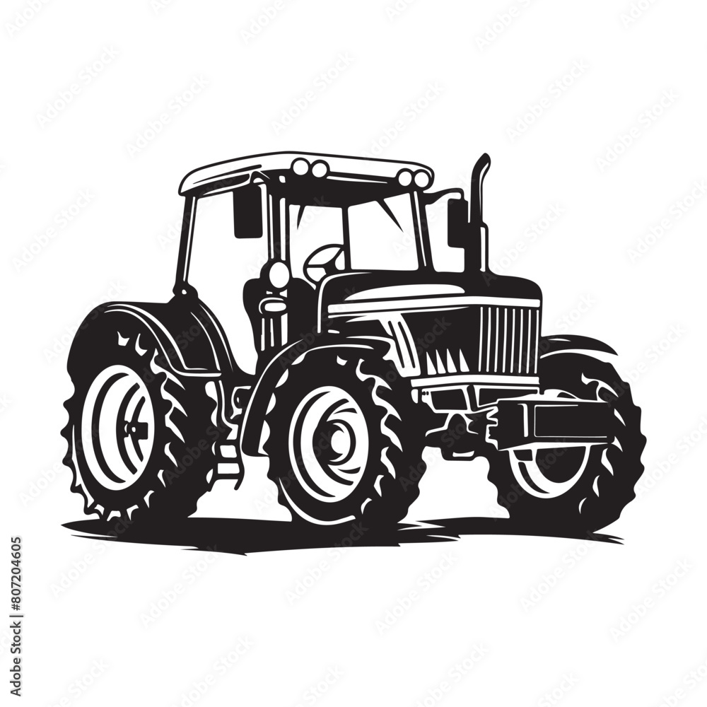 Obraz premium Tractor image vector. Tractor isolated on white background