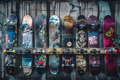 The Dynamic Array of Intricately Designed Skateboards Expressing the Spirit of Street Culture