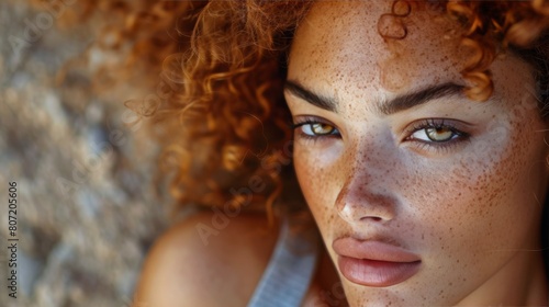 Close Up Portrait of Woman With Freckles