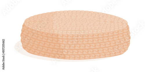 Stylish decorative handmade straw pouf