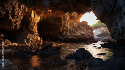 mystical cave: oracle of Trophonius imparts wisdom to seekers from spirit world © javier