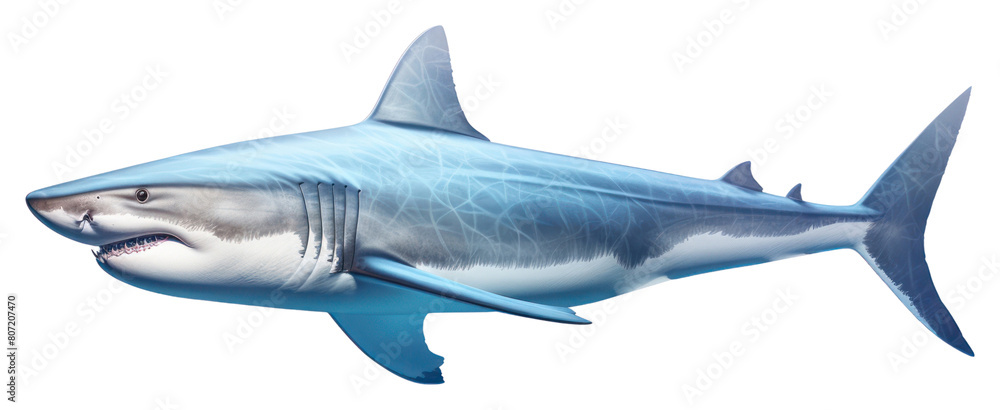 Naklejka premium PNG Shark animal fish transportation, digital paint illustration. AI generated image