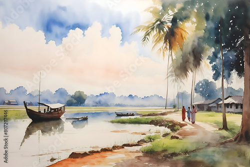 Faridpur Bangladesh Country Landscape Illustration Art
