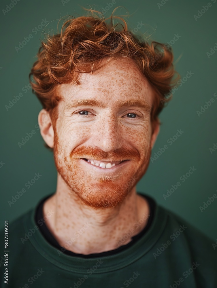 Fototapeta premium smiling man with red hair.