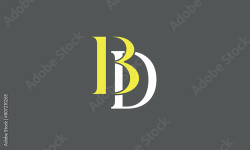 Initial BD Logo design vector  Illustration of BD Letter 