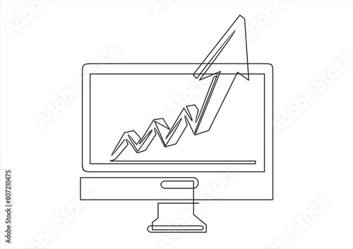 Dashboard admin line icon. Simple outline style. User panel template, data analysis, agency, graph, business linear sign. Vector illustration isolated on white background. 
