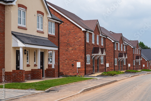 New house build in the UK, example of modern homes built in Britain