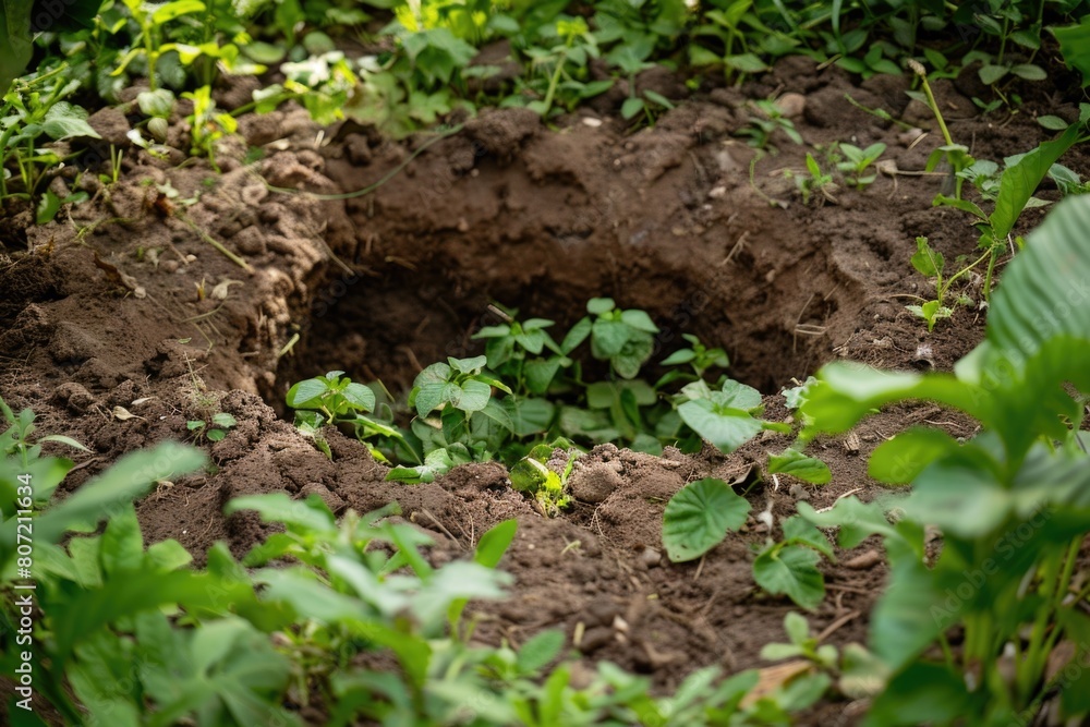 Freshly Dug Soil in a Garden Indicating Preparation for Planting or Harvesting, Symbolizing Growth Freshly Dug Soil in a Garden Indicating Preparation for Planting or Harvesting, Symbolizing Growth